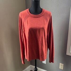 J. Crew Factory Women's Scoop Neck Sweater in Rust